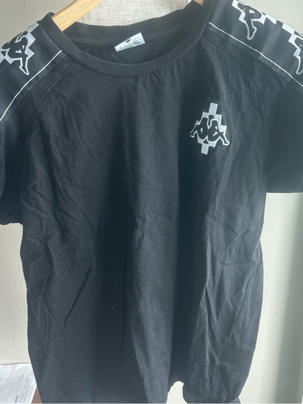 Marcelo Burlon County of Milan x Kappa Black Short-Sleeve Tee